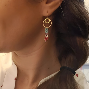 Boucles D’Oreilles Pendantes Miyuki Tissées À La Main