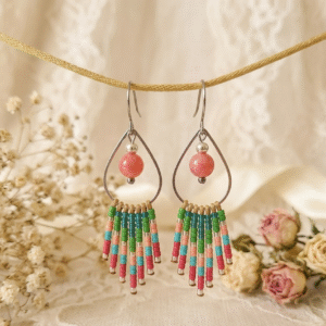 Gemini_Generated_Image_6t5a8e6t5a8e6t5a Boucles d’Oreilles Bohèmes Multicolores Avec Perle Naturelle Et Perles Miyuki