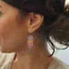 Boucles d’Oreilles Bohèmes En Perles Miyuki Tissées À La Main