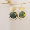 Boucles D’Oreilles Japonaises Dorées Avec Cercle Et Demi-Cercle En Laiton