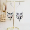 Boucles Pendantes Orientales En Perles Naturelles Et Miyuki