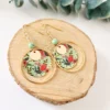 Boucles D’Oreilles Japonaises Dorées Avec Perle Howlite