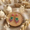 Boucles d’Oreilles Bohèmes Multicolores Avec Perle Naturelle Et Perles Miyuki
