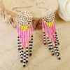 Boucles d’Oreilles Bohèmes En Perles Miyuki Tissées À La Main
