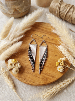 Boucles d'Oreilles Tissées "Voyage Ethnique" — Franges Miyuki