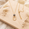 Collier Doré "Fleur de Sakura" — Goutte & Perle Japonaise