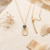 Collier Doré "Fleur de Sakura" — Goutte & Perle Japonaise