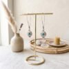 il_fullxfull.8218707466_ako3 Boucles d'Oreilles "Talisman Turquoise" — Médaillon & Perles Miyuki