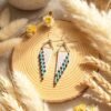 Boucles d'Oreilles Tissées "Éclat Turquoise" — Franges Miyuki