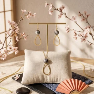 il_fullxfull.8267954120_nwmg Parure Dorée "Fleur de Sakura" — Collier & Boucles Assortis