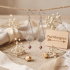 Boucles d'Oreilles Argentées "Éventail Bohème" — Chaînette & Howlite Rose