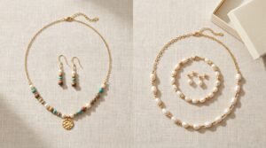 Choisir une parure de bijoux : parure deux pièces collier et boucles, parure trois pièces avec bracelet