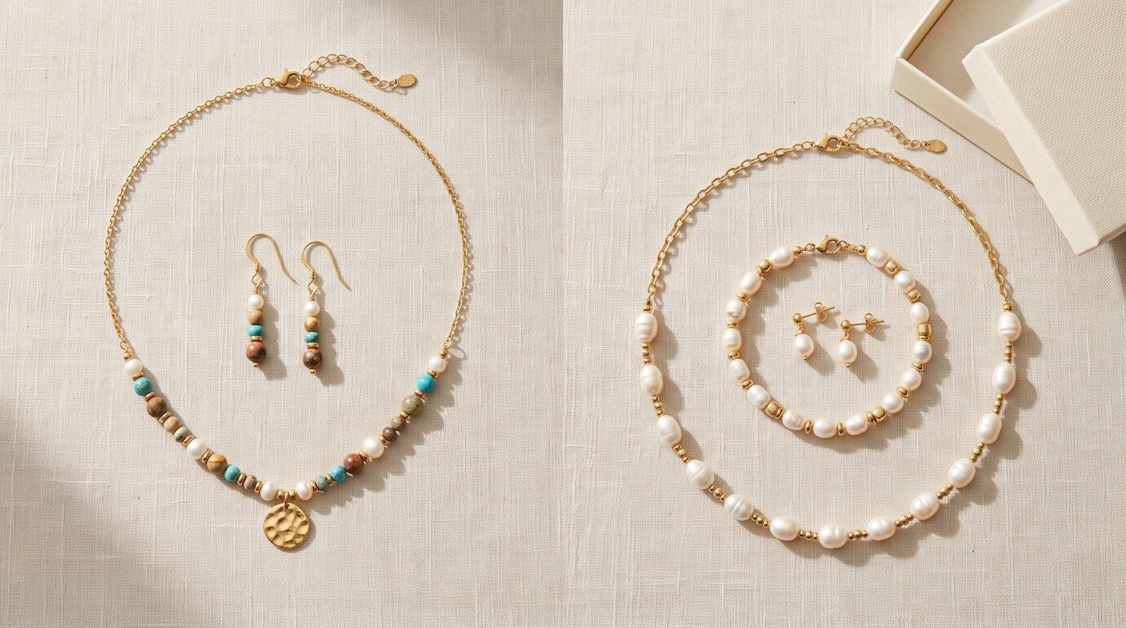 Choisir une parure de bijoux : parure deux pièces collier et boucles, parure trois pièces avec bracelet