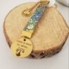 Porte-clés annonce grossesse – tissu Liberty et médaille gravée - photo 6
