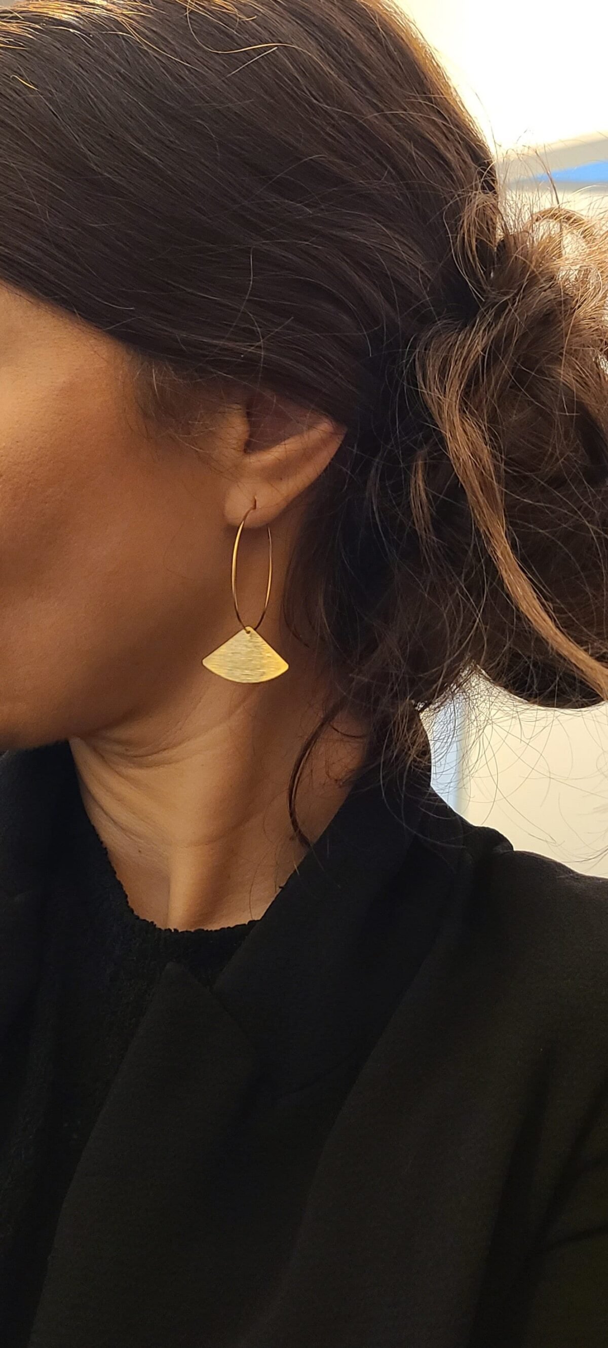Éventail Doré Art Déco — Créoles, Collier ou Parure