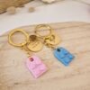 Porte-clés personnalisé double médaille – lot de 2 à partager - photo 5