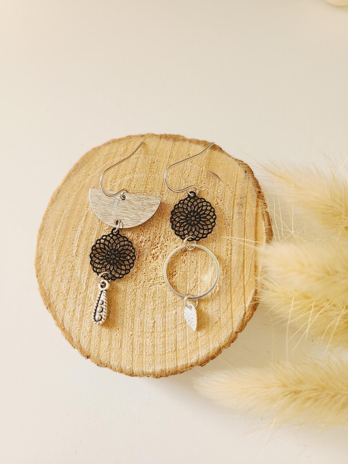 Boucles d'Oreilles Argentées "Dépareillées" — Asymétriques Japonaises - photo 4 Boucles d'Oreilles Argentées "Dépareillées" — Asymétriques Japonaises - photo 4