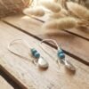 Boucles d'Oreilles Argentées "Ligne" — Grands Crochets & Turquoise - photo 6 Boucles d'Oreilles Argentées "Ligne" — Grands Crochets & Turquoise - photo 6