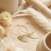 Éventail Doré Art Déco — Créoles, Collier ou Parure - photo 3
