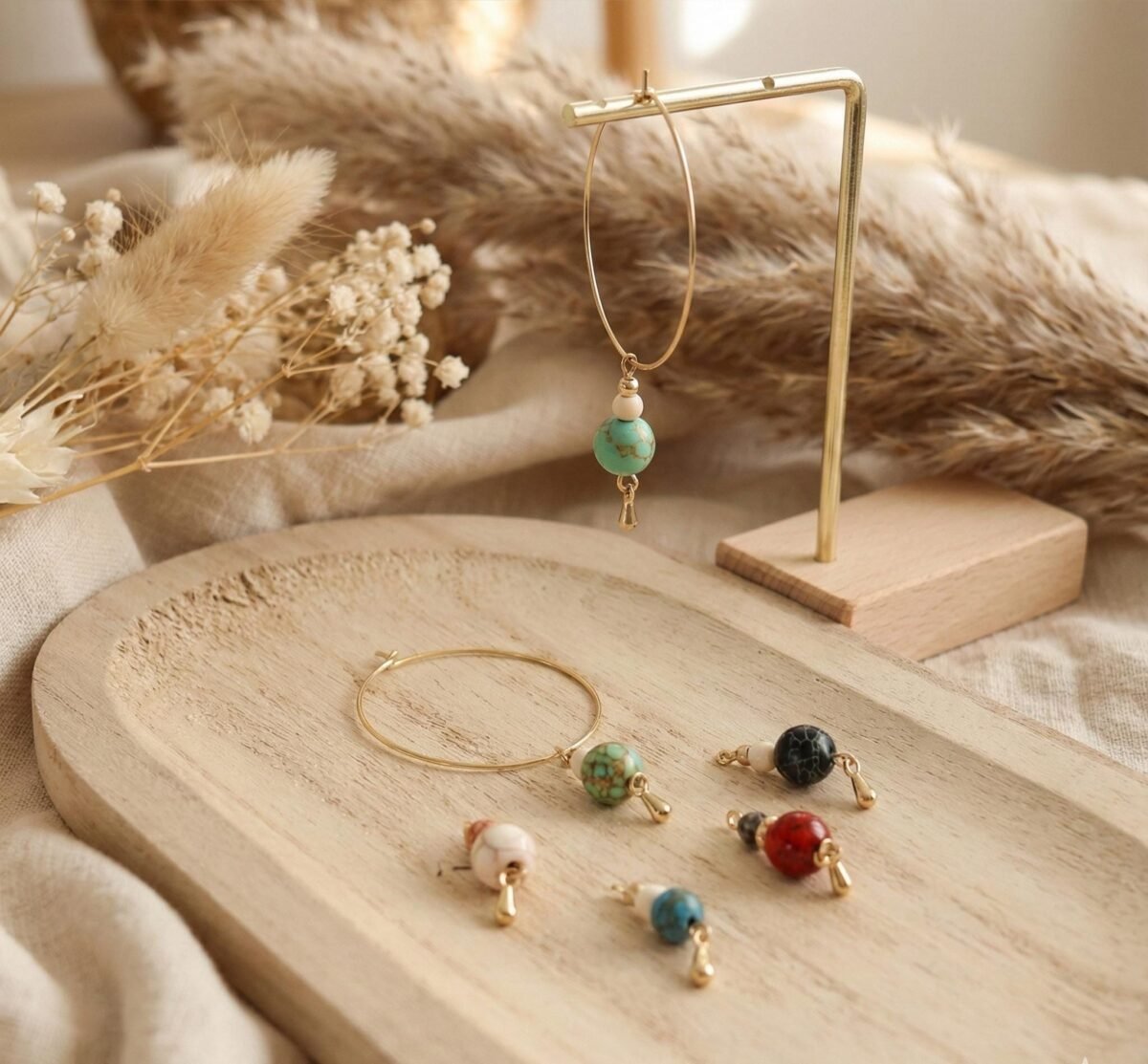 Créoles Dorées "Modulables" — Breloques Interchangeables - photo 3 Créoles Dorées "Modulables" — Breloques Interchangeables - photo 3