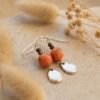 Boucles d'Oreilles Argentées "Corail" — Perles Orange & Goutte - photo 3 Boucles d'Oreilles Argentées "Corail" — Perles Orange & Goutte - photo 3