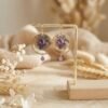 Parure Dorée "Éventail Violet" — Collier & Boucles Japonaises - photo 4