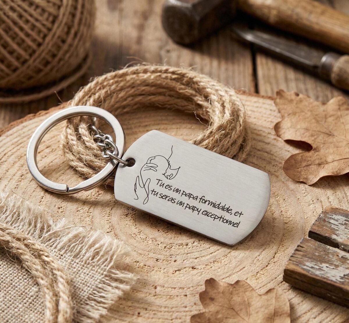 Porte-clés personnalisé annonce grossesse – cadeau grands-parents Porte-clés personnalisé annonce grossesse – cadeau grands-parents