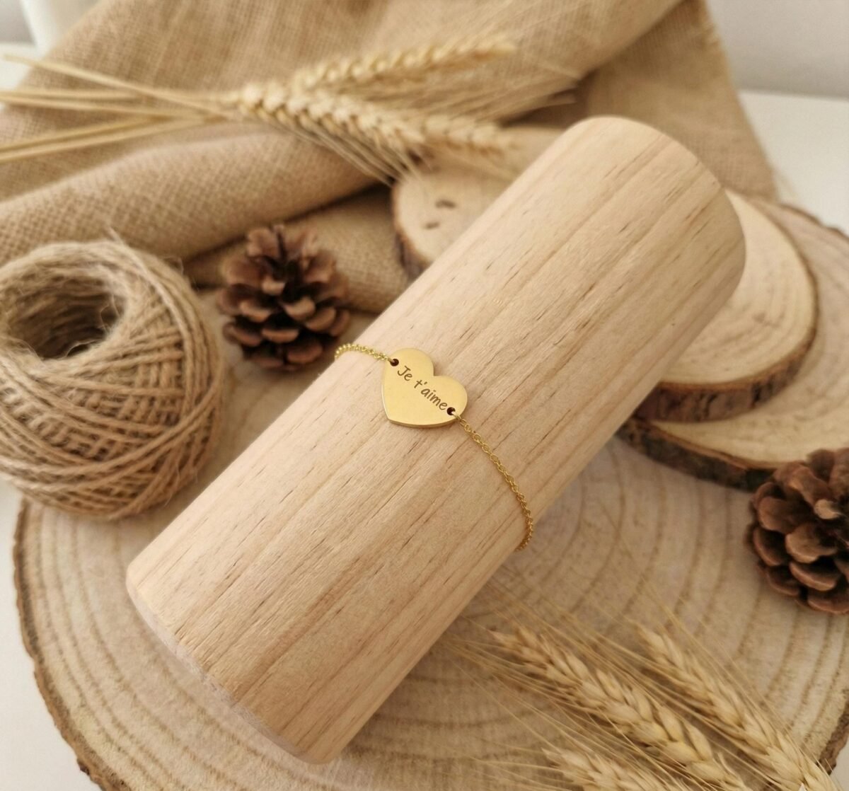 Bracelet personnalisé cœur gravé – cadeau amour et amitié - photo 3