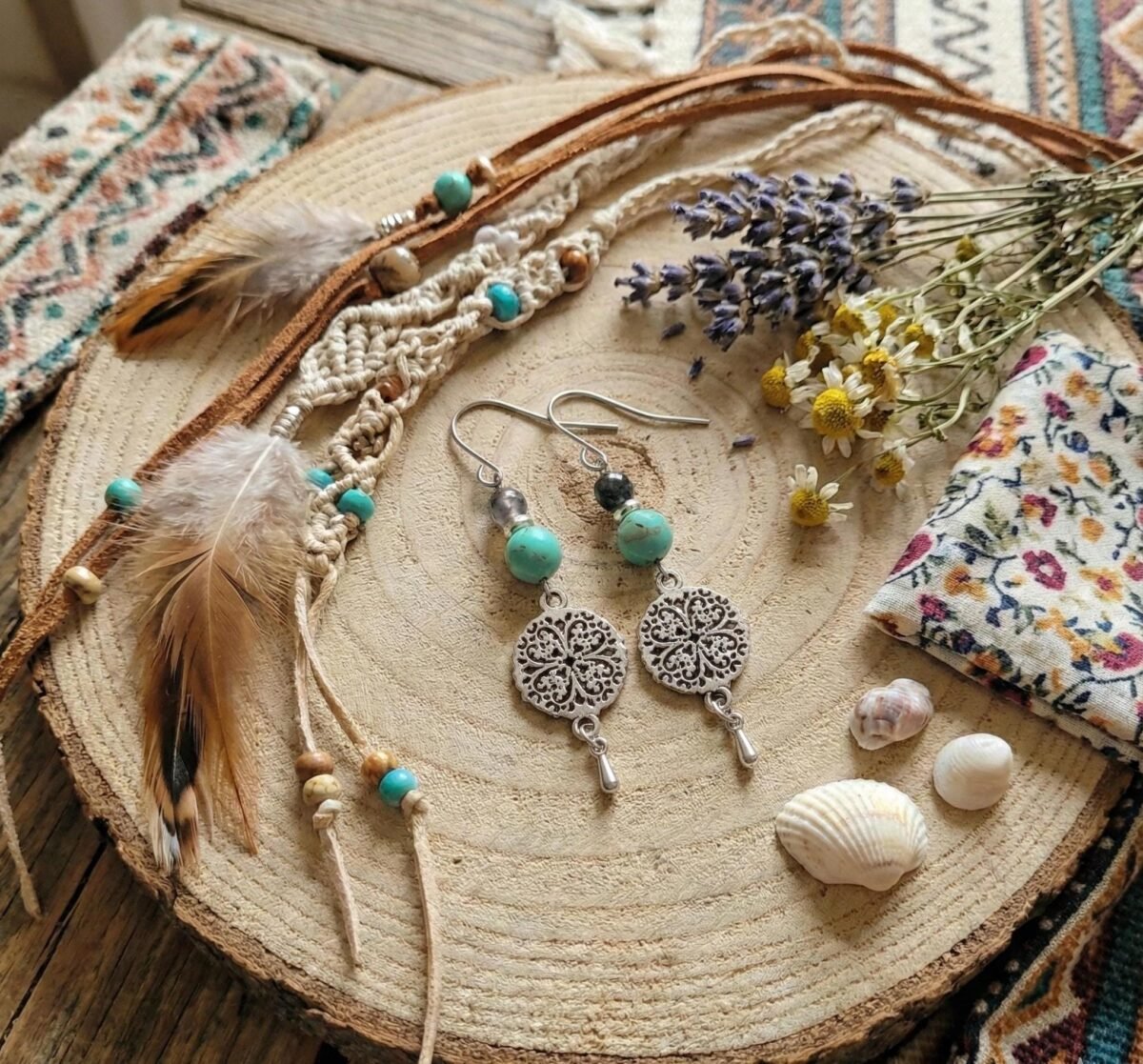 Boucles d'Oreilles Argentées "Arabesque" — Rondes Ajourées & Perles Naturelles - photo 3