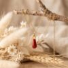 Collier Doré "Cœur Rouge" — Goutte Émaillée & Cœur Collier Doré "Cœur Rouge" — Goutte Émaillée & Cœur