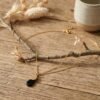 Collier Doré "Nuit" — Goutte Martelée & Émail Noir - photo 2