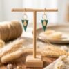 Parure Dorée "Triangle Vert" — Collier & Boucles Laiton Martelé - photo 5