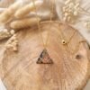 Parure Dorée "Triangle Fleuri" — Collier & Boucles Japonaises - photo 4