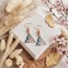 Parure Dorée "Triangle Fleuri" — Collier & Boucles Japonaises - photo 6
