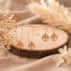 Duo Boucles d'Oreilles Dorées "Racines" — Arbre de Vie Assorti