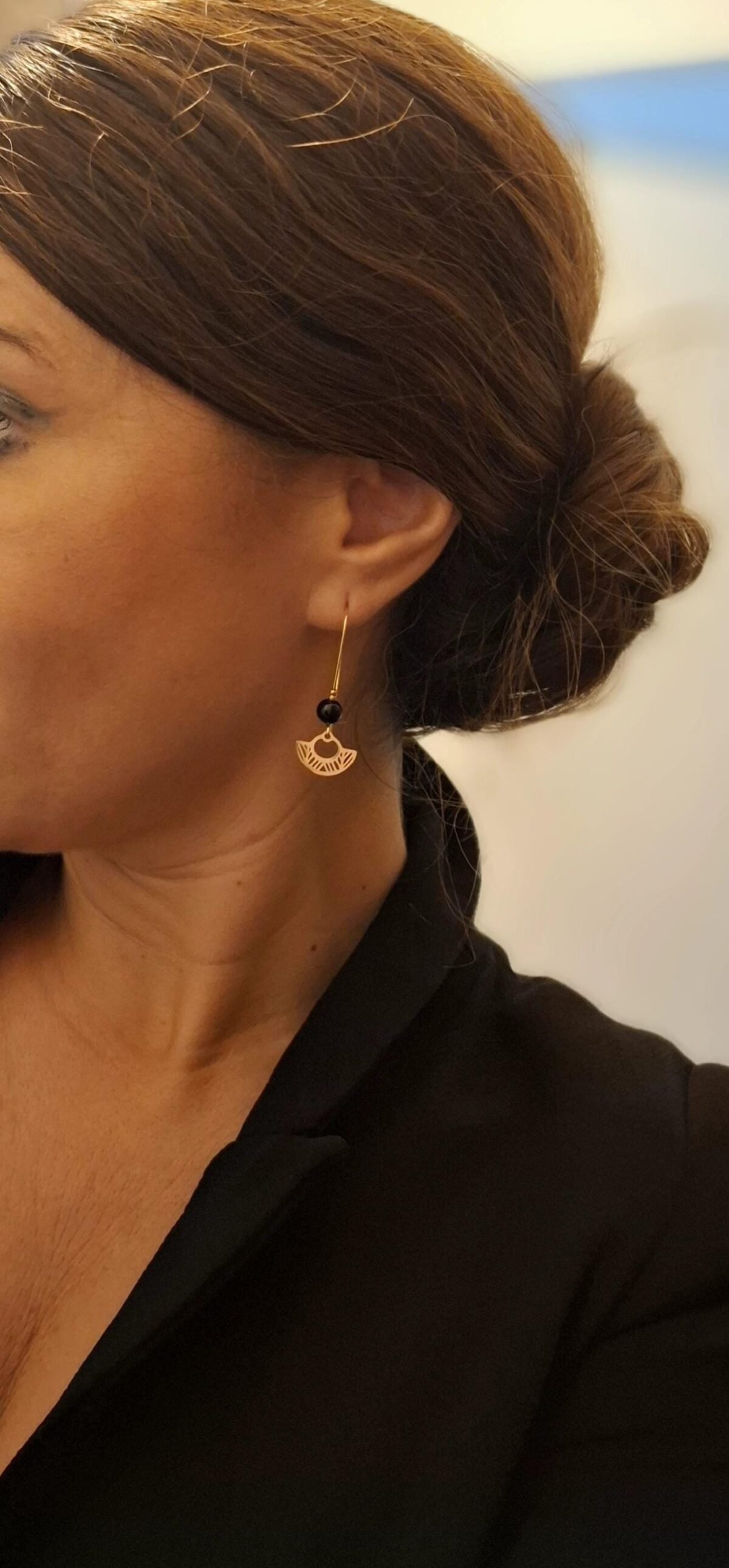 Parure Dorée "Aztèque" — Collier, Bracelet & Boucles Éventail - photo 4