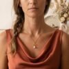 Lotus Doré & Nacre — Boucles d’Oreilles, Collier ou Parure - photo 4