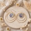 Créoles Doubles Dorées — Médaille Japonaise Violette