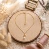 Lotus Doré & Nacre — Boucles d’Oreilles, Collier ou Parure - photo 3