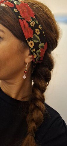 il_224xN.7308858475_admd Boucles d'oreilles de Noël argentées – losange, perles rouge et verte